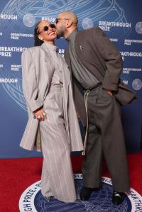 Alicia Keys, Swizz Beatz at The 11th Breakthrough Prize Ceremony held at Barker Hanger on April 05, 2025 in Santa Monica, California.
