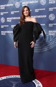 Drew Barrymore at The 11th Breakthrough Prize Ceremony held at Barker Hanger on April 05, 2025 in Santa Monica, California.