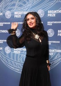 Salma Hayek at The 11th Breakthrough Prize Ceremony held at Barker Hanger on April 05, 2025 in Santa Monica, California.