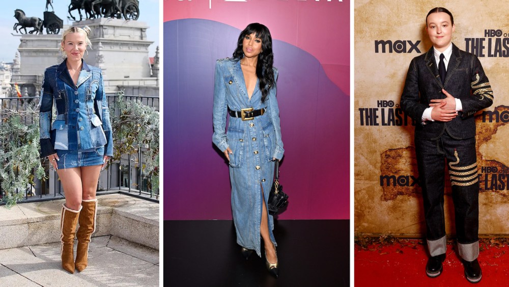 Denim dresses and coordinates are having their moment on the red carpet this spring.