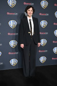 Maggie Gyllenhaal at the Warner Bros. Pictures “The Big Picture” Presentation Press Line as part of CinemaCon 2025 at Caesars Palace on April 01, 2025 in Las Vegas, Nevada.