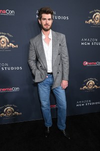 Andrew Garfield at the Amazon MGM Studios Presentation as part of CinemaCon 2025 held at The Colosseum on April 02, 2025 in Las Vegas, Nevada.