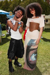 d4vd, Jenevieve at the 2025 Interscope and Capitol Records Coachella Party on April 12, 2025 in Palm Springs, California.