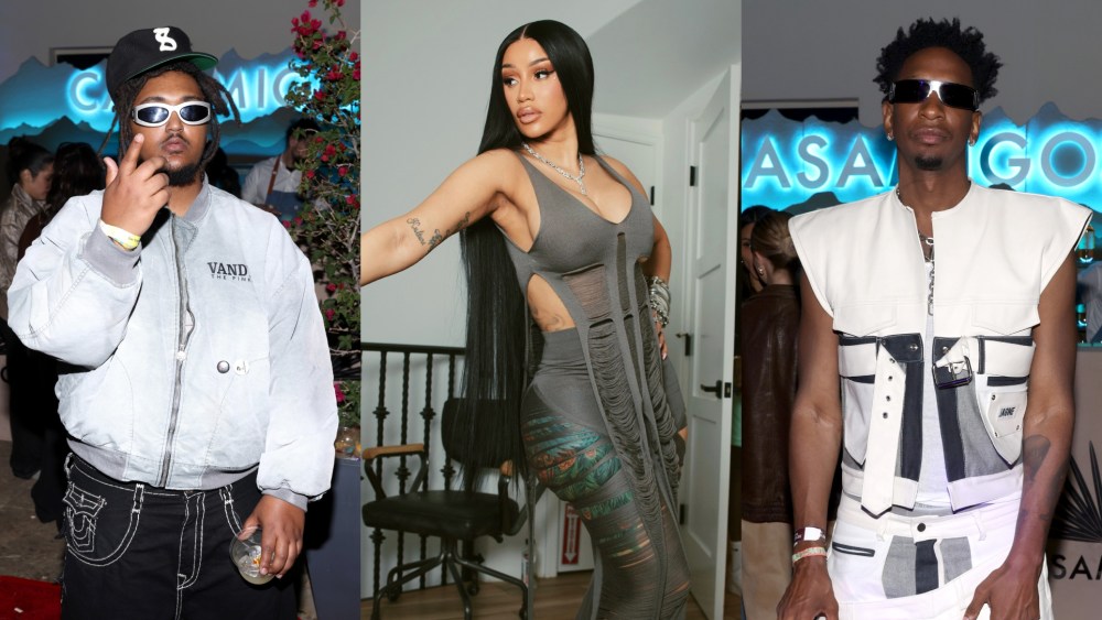 Joony, Cardi B and Kollin Carter attend Pizzaslime x Revolve Afterparty powered by Casamigos at Cavallo Ranch