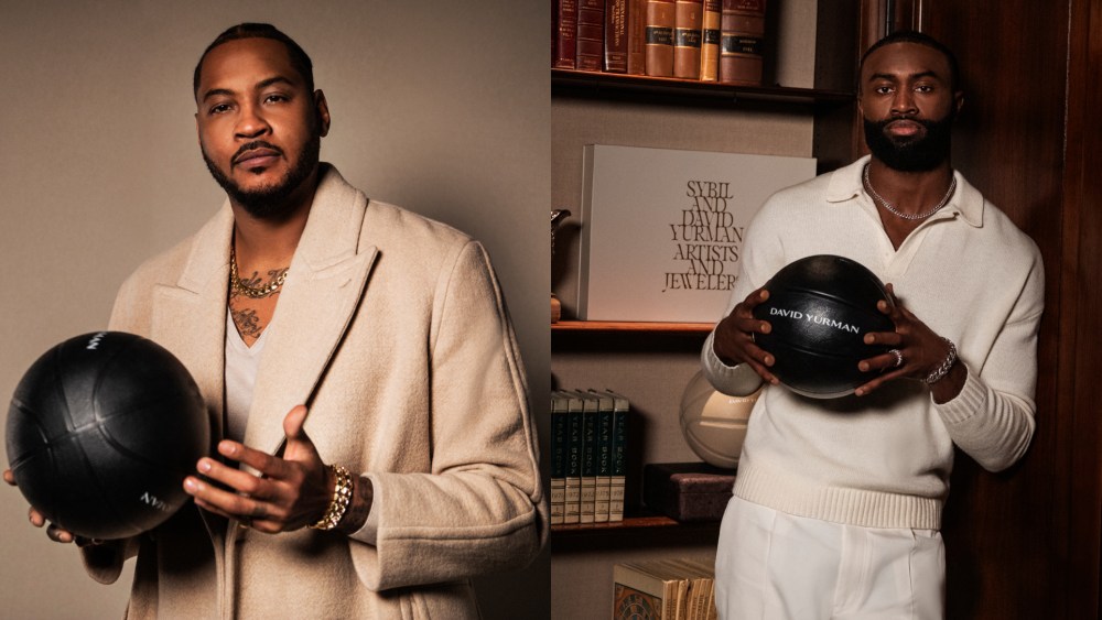 See photos of David Yurman's Curb Chain campaign featuring NBA Stars Carmelo Anthony and Jaylen Brown. 