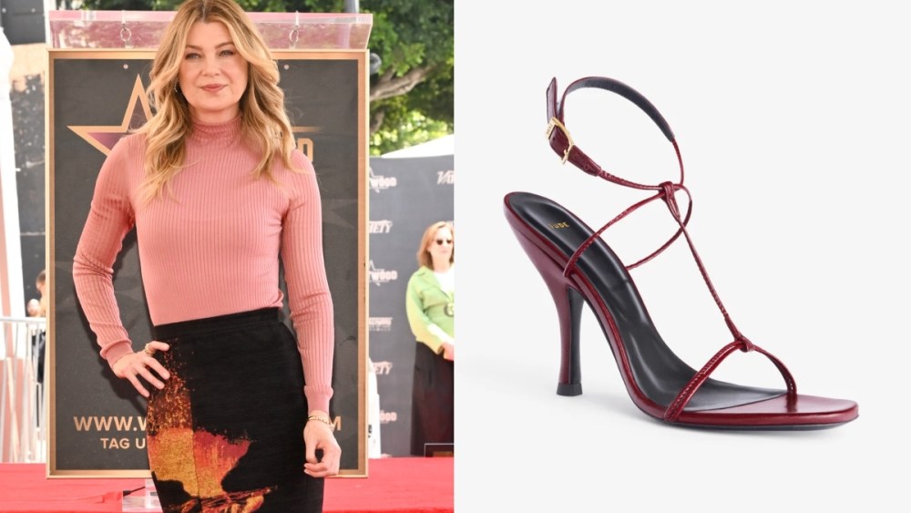 Ellen Pompeo at the ceremony honoring Ellen Pompeo with a star on the Hollywood Walk of Fame on April 29, 2025 in Hollywood, California.