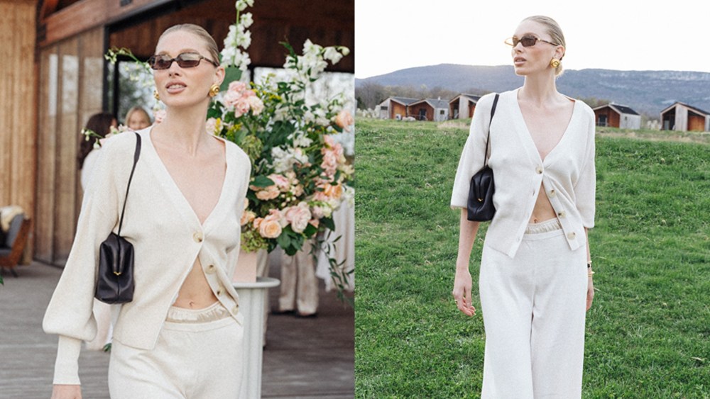Elsa Hosk wears Eberjey at the brand's Mother's Day retreat.