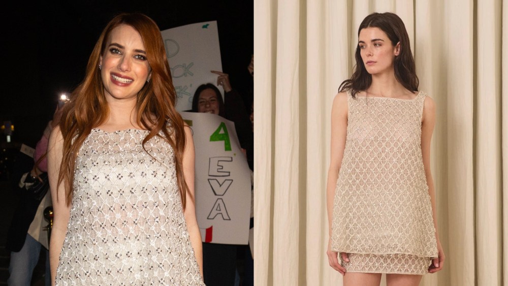 Emma Roberts wears Lein during Milan Design Week.