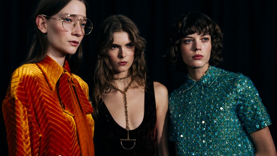 Backstage at Gucci Fall 2025 Ready-to-Wear Collection at Milan Fashion Week