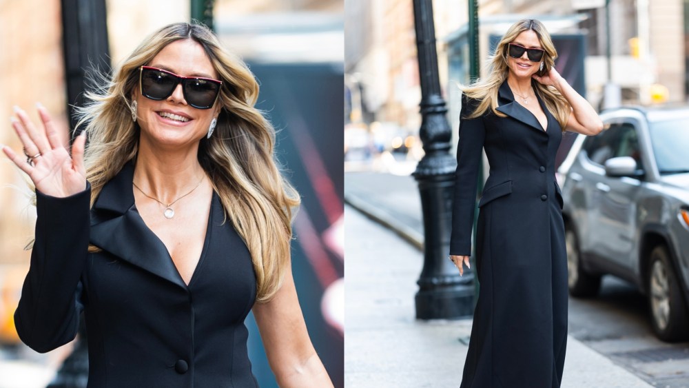 NEW YORK, NEW YORK - APRIL 24: Heidi Klum is seen in SoHo on April 24, 2025 in New York City. (Photo by TheStewartofNY/GC Images)