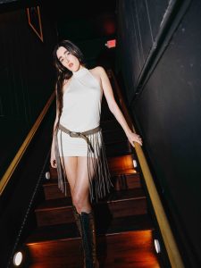 Judeline poses backstage at the Roxy before a performance
