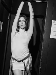 Judeline poses backstage at the Roxy before a performance