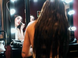 Judeline poses backstage at the Roxy before a performance