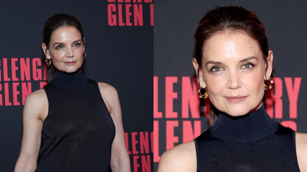 Katie Holmes at the opening night of "Glengarry Glen Ross."