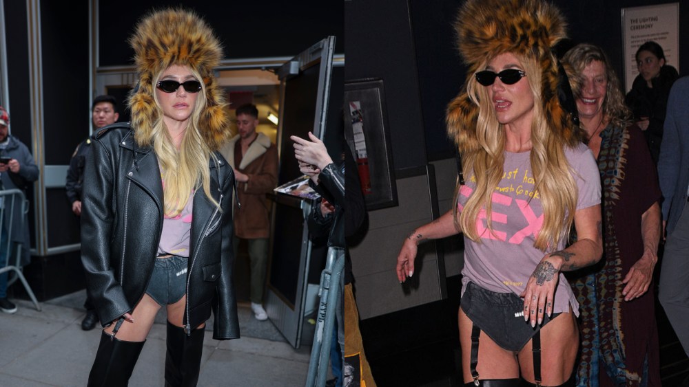 Kesha in New York City promoting her new album, ". (Period."