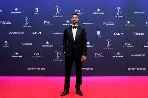 MADRID, SPAIN - APRIL 21: Novak Djokovic poses at the Laureus World Sports Awards Madrid 2025 at Galer√≠a de Cristal on April 21, 2025 in Madrid, Spain. (Photo by Angel Martinez/Getty Images for Laureus)