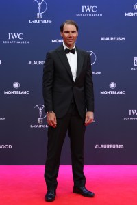 MADRID, SPAIN - APRIL 21: Rafa Nadal poses at the Laureus World Sports Awards Madrid 2025 at Galer√≠a de Cristal on April 21, 2025 in Madrid, Spain. (Photo by Angel Martinez/Getty Images for Laureus)