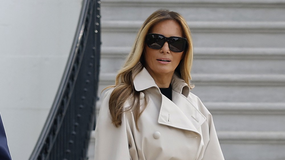 WASHINGTON, DC - APRIL 25: U.S. President Donald Trump and first lady Melania Trump depart the White House on April 25, 2025 in Washington, DC. President Trump and the first lady are traveling to Rome to attend the funeral of Pope Francis. (Photo by Kevin Dietsch/Getty Images)
