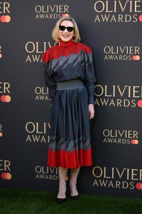 LONDON, ENGLAND - APRIL 06: Cate Blanchett attends The Olivier Awards 2025 at The Royal Albert Hall on April 06, 2025 in London, England. (Photo by Kate Green/Getty Images)
