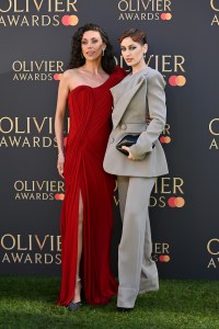 LONDON, ENGLAND - APRIL 06: Amy Di Bartolomeo and Georgie Buckland attend The Olivier Awards 2025 at The Royal Albert Hall on April 06, 2025 in London, England. (Photo by Kate Green/Getty Images)