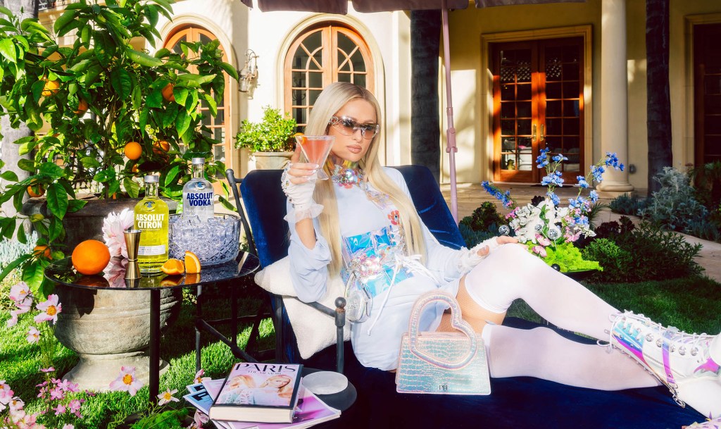 Paris Hilton for the Absolut House of Cosmo at Coachella.