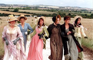 PRIDE AND PREJUDICE, Brenda Blethyn, Rosamund Pike, Carey Mulligan, Talulah Riley, Keira Knightley, Jena Malone, 2005, (c) Focus Features/courtesy Everett Collection