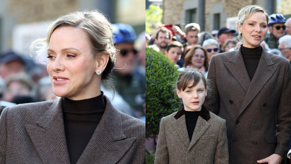 Princess Charlene wears Ralph Lauren while visiting Brittany in France.