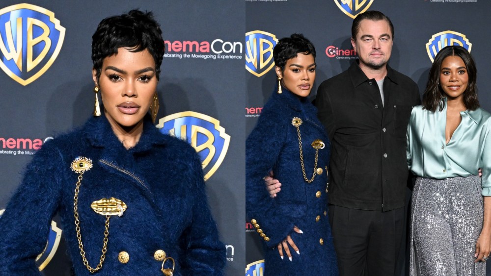 Teyana Taylor wears Schiaparelli at CinemaCon 2025.