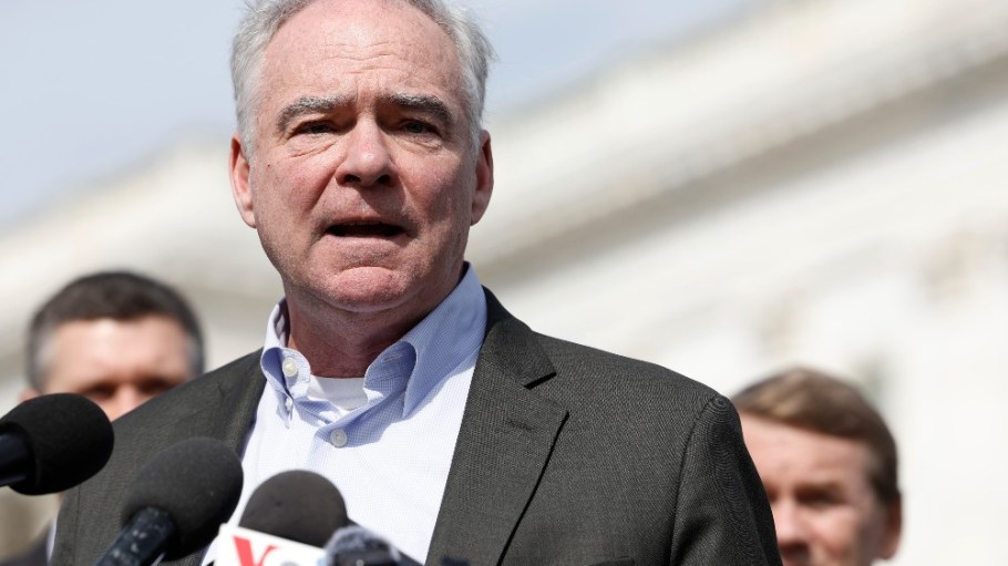 Sen. Tim Kaine (D-Va.) aims to halt Trump's proposed duties on Canadian goods and services with a new bill.