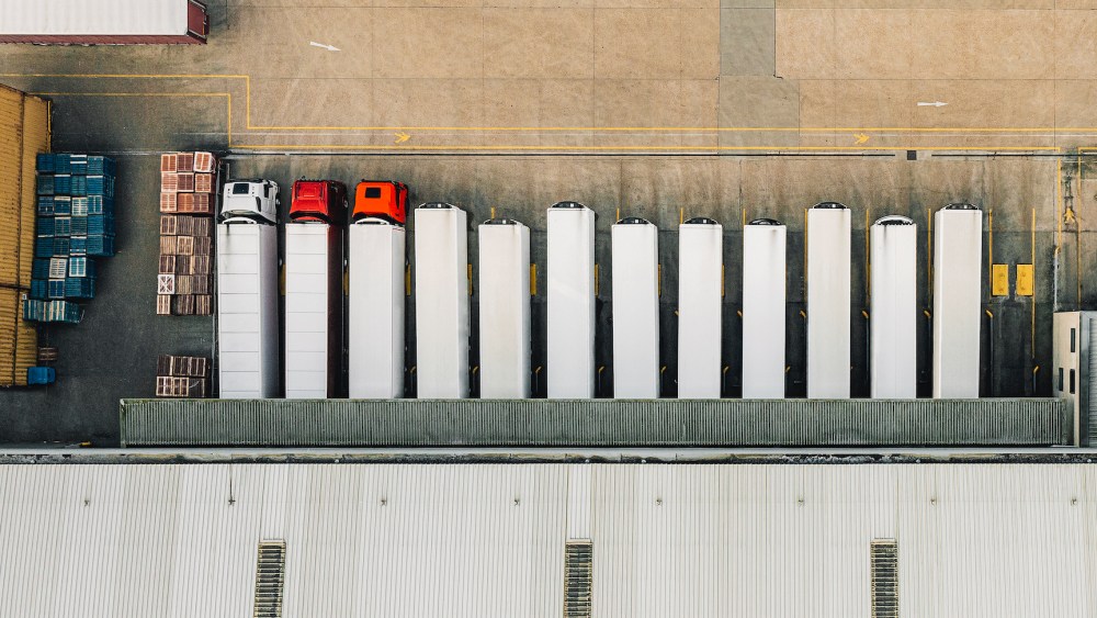 Trucks at terminal.