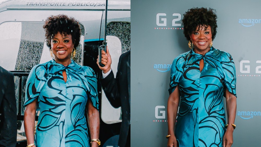 Viola Davis wearing Alberta Ferretti at the Rio de Jeneiro screening of "G20."