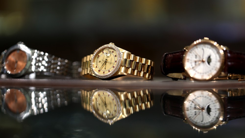 Secondhand Rolex luxury watches are displayed at Seregins Fine Timepieces on August 04, 2023 in San Francisco, California. Prices for secondhand luxury watches have fallen 31 percent to a two-year low after prices for timepieces reached record highs during the pandemic. (Photo by Justin Sullivan/Getty Images)