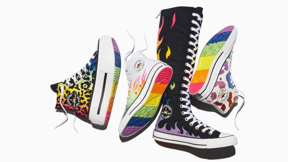 Converse "Proud to Be" 2025 collection, lgbtq pride month collection sneakers, fashion merch products