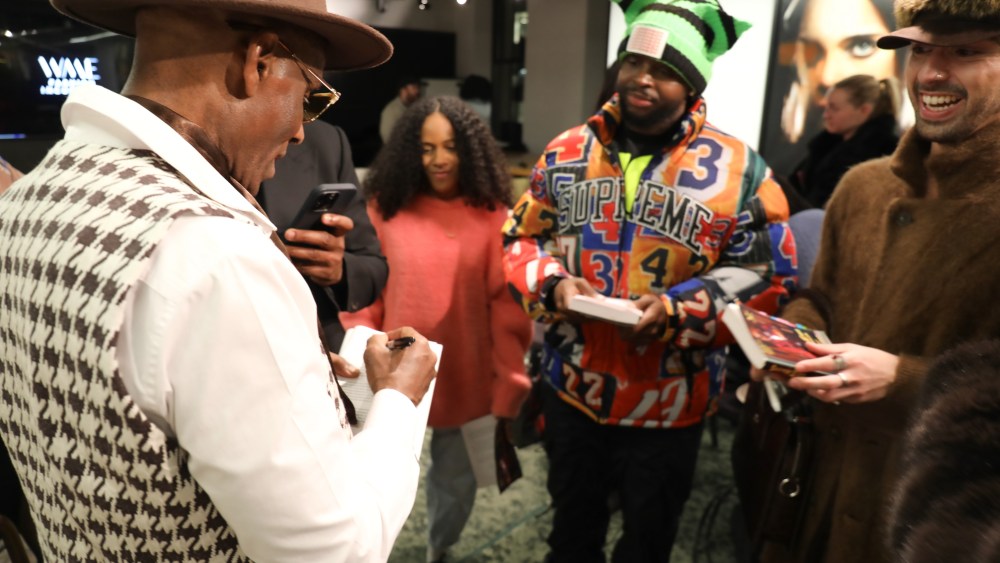 Dapper Dan with mentees from the first cycle of the incubator program.