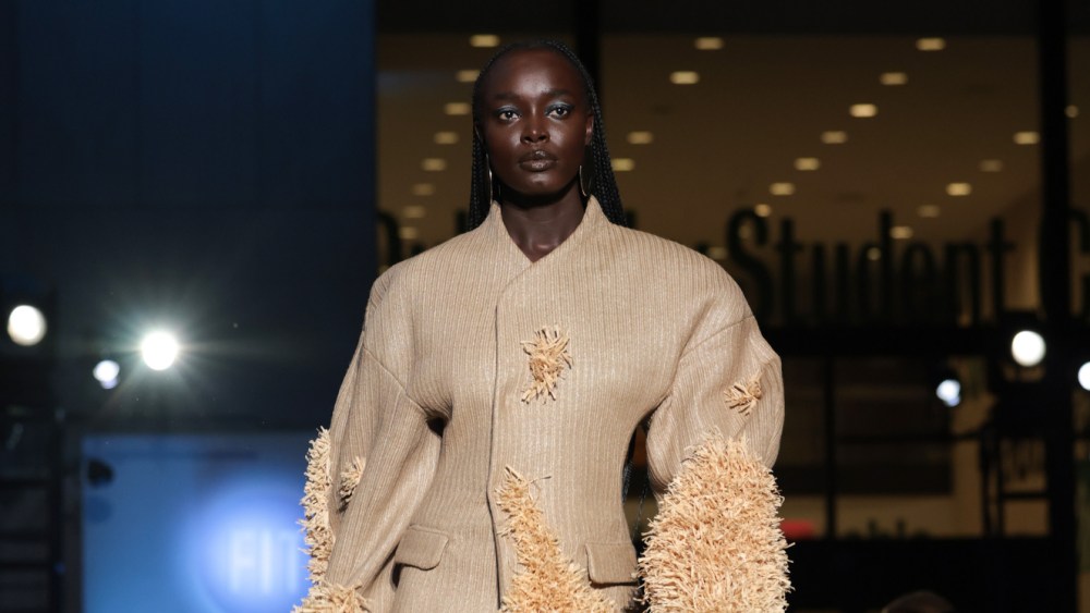 Allison Margaret Smith, Critic Award Winner, Sportswear, at the 2025 Future of Fashion runway show