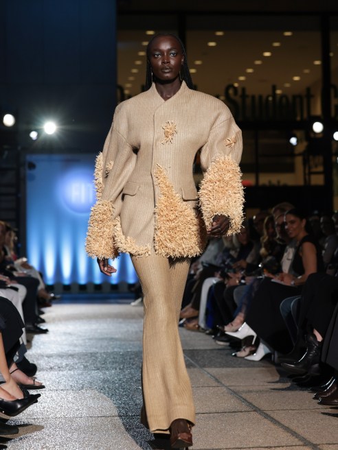 Allison Margaret Smith, Critic Award Winner, Sportswear, at the 2025 Future of Fashion runway show