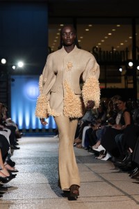 Allison Margaret Smith, Critic Award Winner, Sportswear, at the 2025 Future of Fashion runway show