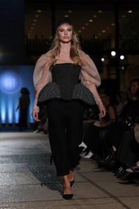 Alexandra Dayton, Critic Award Winner, Sportswear, at the 2025 Future of Fashion runway show