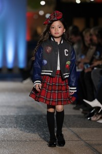 Leah Robinson, Critic Award Winner, Children's Wear, at the 2025 Future of Fashion runway show