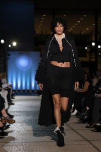 Lauryn Llasco, Critic Award Winner, Knitwear at the 2025 Future of Fashion runway show