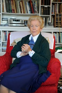 Deborah Cavendish the Dowager .Duchess of Devonshire at the Old Vicarage. (Photo by Fairchild Archive/Penske Media via Getty Images)