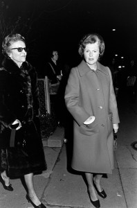 Pamela Harriman (R) attends the 90th birthday party for Alice Roosevelt Longworth in Washington, D.C., on February 12, 1974. (Photo by Fairchild Archive/WWD/Penske Media via Getty Images)