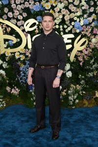 Oliver Stark at the Disney 2025 Upfront Red Carpet held at North Javits Center on May 13, 2025 in New York, New York.