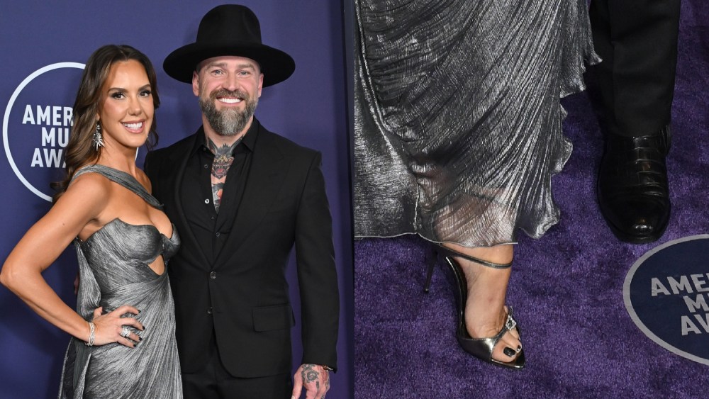 Kendra Scott, wearing Alexandre Birman, and Zac Brown attend the 2025 American Music Awards held at the Fontainebleau Las Vegas on May 26, 2025 in Las Vegas, Nevada.
