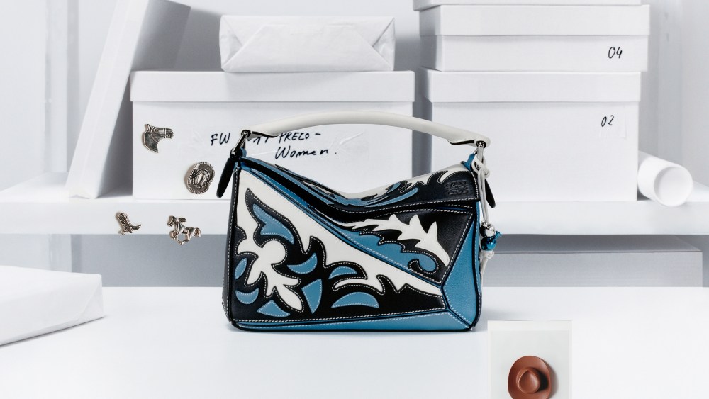 Loewe's Puzzle 10 Cowboy Re-edition handbag.