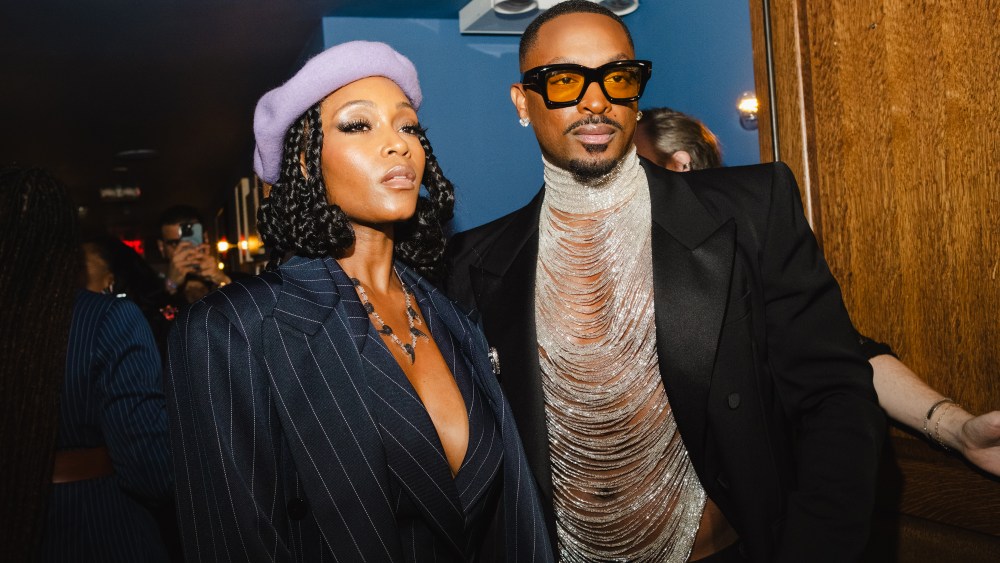 LaQuan Smith and Yaya Dacosta at the LaQuan Smith at the Ludlow House with Samsung Galaxy Met Gala after party at Ludlow House on May 05, 2025 in New York, New York.