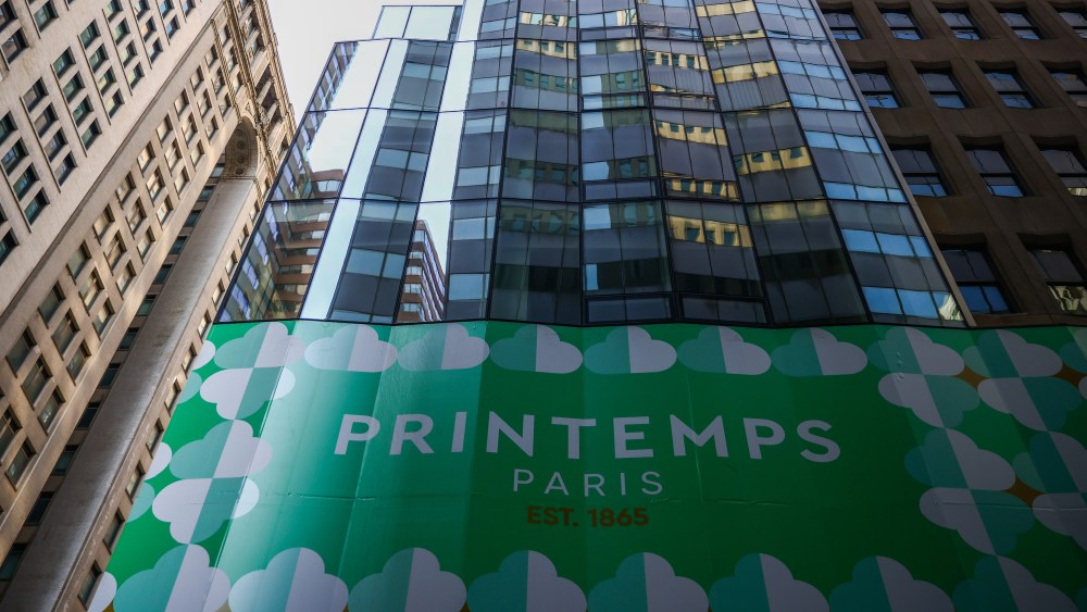 Printemps banner is seen in Manhattan, New York, United States of America, on July 4th, 2024.