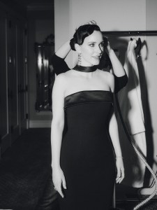 A look at Rachel Brosnahan getting ready for the Met Gala 2025 with Sergio Hudson.