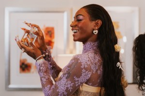 A look at  Sha'carri Richardson getting ready for in Met Gala 2025 with Valentino