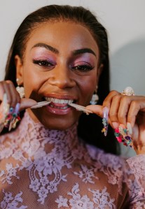 A look at  Sha'carri Richardson getting ready for in Met Gala 2025 with Valentino